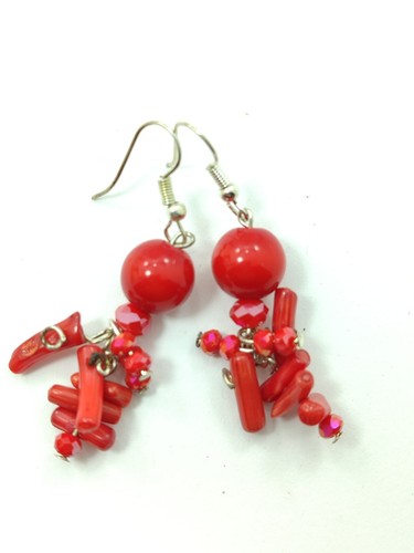Orecchini donna corallo rosso - donna,,